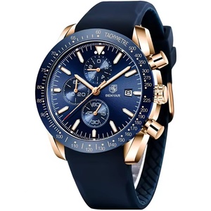 BENYAR 5140 Men Stainless Steel Sport Chronograph Quartz Watch Casual Fashion Waterproof Full Calendar Men <b>Clock</b> Reloj - Product Image 4