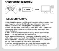 Adaptateur de manette GameSir pour récepteur sans fil Nova 2.4G, accessoires de manette, connexion PC, Plug and Play, conception à signal stable