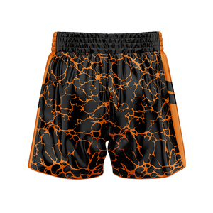 Para pantalones cortos de boxeo personalizados de alta calidad, naranja, potente, duradero, Unisex, deporte, equipo de lucha libre, pantalón de entrenamiento, 100% poliéster - Product Image 3
