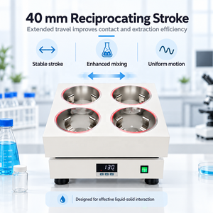Agitateur horizontal de laboratoire Cenlee, 12 flacons, capacité 2L, minuterie numérique, mélangeur pour test d'extraction et de lixiviation des déchets solides <span class=keywords><strong>TCLP</strong></span> - Product Image 5