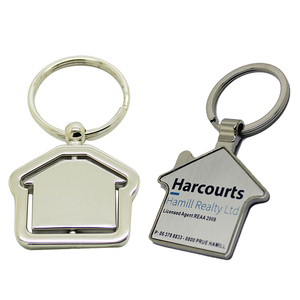 Llavero Metálico con Número de Hotel Grabado con Láser, Logotipo Personalizado, Regalo Promocional Publicitario al por Mayor, Llavero con Forma de Casa - Product Image 1