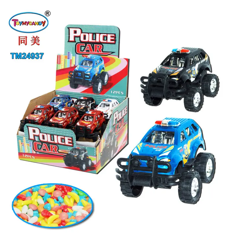 Novos brinquedos dos miúdos para 2020 itens mais populares da polícia puxar para trás brinquedo carro de brinquedo com doces