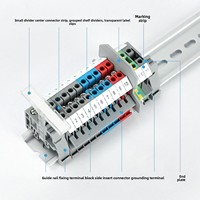 Bloc de jonction de rail DIN de type UK2.5B, connecteur universel UK-2.5N, pièces en cuivre pur, 2,5 mm², OEM ODM