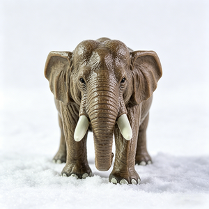 Statuetta realistica di <span class=keywords><strong>elefante</strong></span> in resina, modello di animale selvatico con il tronco in alto, giocattolo educativo per bambini e decorazione per la casa - Product Image 2