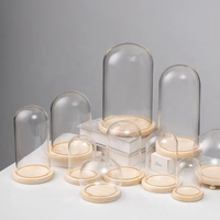 Mini cúpula decorativa de borosilicato transparente soplada a mano con decoración del hogar Europa arte popular girasol ecológico