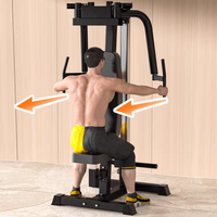 Nouvelle conception – Appareil de musculation à station unique pour press à la poitrine, équipement de fitness à charge libre pour exercices Pec Fly/Deltéens arrière, machine de musculation des bras et de la poitrine