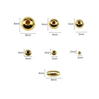 Vente en gros de perles en vrac de 2 à 8mm ABS or argent couleurs perles rondes avec trous pour la fabrication de bijoux à bricoler soi-même