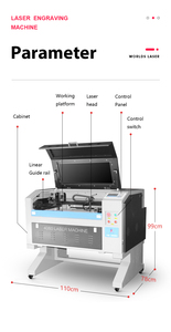 Nouvelle machine de gravure et de découpe laser CO2 4060 9060 1390 100W 130W, découpeuse laser portable de bureau - Product Image 4