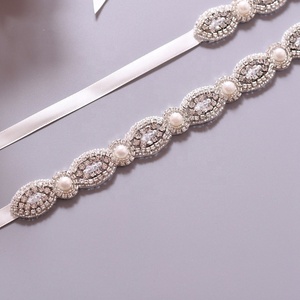 Cheerfeel 2020 nuevos diseños de diamantes de imitación de cristal <span class=keywords><strong>faja</strong></span> cinturón de <span class=keywords><strong>novia</strong></span> con cuentas RH1075 - Product Image 2