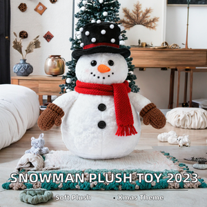 Yeni noel Collection koleksiyonu süper yumuşak peluş kaşmir kardan adam yastık PP pamuk oyuncak ayı stres giderici OPP torba için - Product Image 3