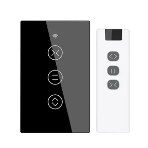 2/3 Way Smart Curtain WiFi RF Wall Touch Switch for Electric Motorized Roller Blinds Shutters Tuya Smart home Automation System