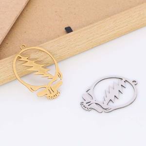 卸売流行のスティーリーシンボルステンレスリンクチェーン感謝の念を持ったデッドヘッド音楽祭ジュエリーネックレス - Product Image 1