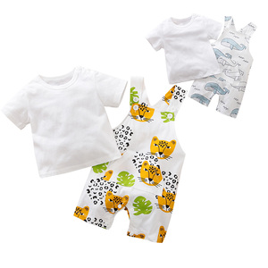 Vêtements décontractés d'été à manches courtes pour nouveau-nés, vente en gros - Product Image 1