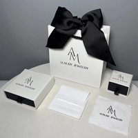 Caja de Regalo para Joyería con Logotipo Personalizado, Caja de Papel Roja con Cajón para Pendientes, Pulseras, Collares