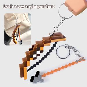 <span class=keywords><strong>Mine</strong></span> Pixel <span class=keywords><strong>Craft</strong></span> Mini jouet Pixel arc et flèche sac pendentif PVC doux bombe lumière porte-clés jouet et bijoux en gros - Product Image 3