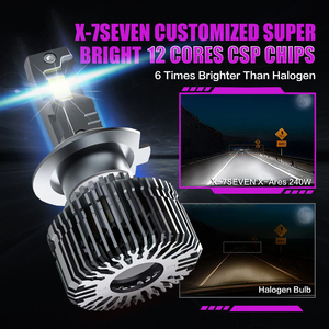 หลอดไฟรถยนต์ X-7SEVEN รุ่น Hot Deal 240W 65000LM รุ่น H11 <span class=keywords><strong>H7</strong></span> 9006 9005 H4 Canbus อุปกรณ์ตกแต่งรถยนต์ ชุดไฟ LED หลอดไฟหน้า LED - Product Image 3