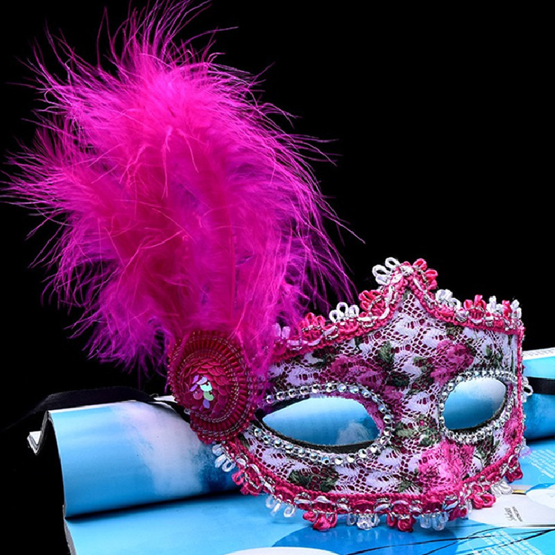 Luminous princess Butterfly rain silk mask Children's Day masquerade party costume half-face female mask party mask