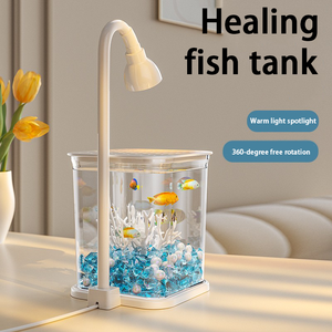 Internetberoemdheid <span class=keywords><strong>aquarium</strong></span> thuis bureau <span class=keywords><strong>aquarium</strong></span> lichtgevende kwallenbak speciaal creatief nachtlampje decoratie ornament - Product Image 1