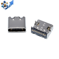 도매 usb 커넥터 여성 방수 유형 c 커넥터 6pin 24pin usb c 커넥터 소켓 모바일 충전
