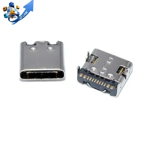 Electronic Component USB Type C connector female 16pin connector usb C waterproof socket pcb connector