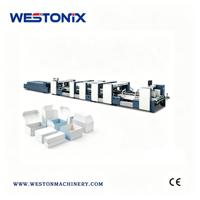 Mesin Lipat Otomatis WESTONIX Electric Crash Lock Bottom Corrugated A/B/E Flute dengan Lem Panas untuk Kemasan Makanan dan Minuman Berkualitas Tinggi