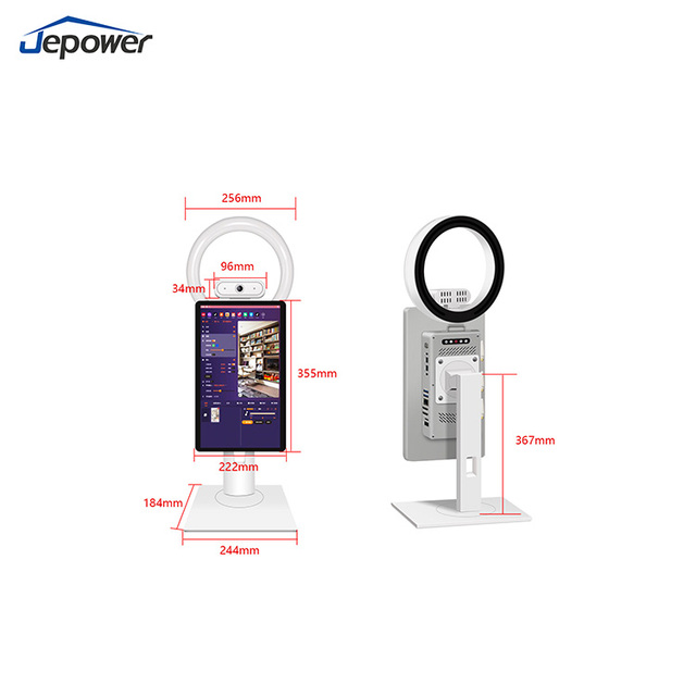 Jepower New Design 50 Million Pixels 4K Camera Live Streaming Equipment with Ring Light WIFI6 All-in-one Android11 Device