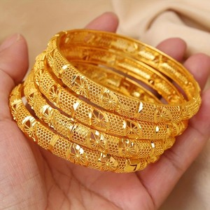 Gioielli di Lusso in <span class=keywords><strong>Oro</strong></span> 24 Carati per Donne, Bracciali e Braccialetti Ispirati a Dubai, Accessori di Lusso Femminili - Product Image 1