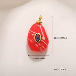 Accessori Fai-da-Te Transfrontalieri, Ciondolo in <span class=keywords><strong>Pietra</strong></span> Naturale, Agata, Turchese per Orecchini e Collane da Donna - Product Image 4