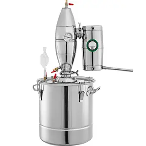 不锈钢50L小型酒精家用蒸馏器月光蒸馏器酒精蒸馏器