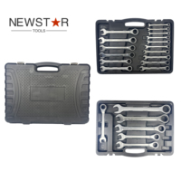 Jeu de clés métriques professionnelles Newstar en acier au chrome-vanadium, clés à cliquet combinées, clés à molette, réparation, OEM, emballage personnalisable