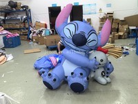 Jenor Figurine Gonflable Stitch, Modèle de Personnage Gonflable pour Décoration d'Événement Thématique