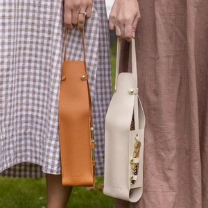 PU chai rượu vang da tàu sân bay da tote Quà tặng Túi cho rượu sâm banh bia xách tay giữ rượu giáng sinh nhật bên Quà Tặng - Product Image 2