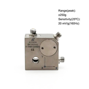 Phạm Vi Đo A23S20 Cảm Biến Rung Áp Điện Ba Trục IEPE 250G Cảm Biến Gia Tốc Kế 3 Trục - Product Image 2