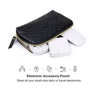 สายหนัง PU นุ่มสำหรับเดินทางขนาดเล็กกระเป๋าชาร์จและกระเป๋าสำหรับจัดเก็บอุปกรณ์เสริม iPhone - Product Image 3