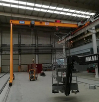 Kran Semi-gantry Girder Tunggal Eropa dengan Hoist Listrik 10 Ton 15 Ton 20 Ton untuk Mengangkat dan Memindahkan Benda Berat