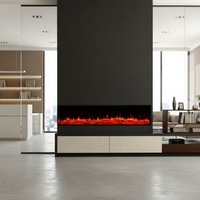 Cheminée électrique murale moderne Colsonn avec écran LED, télécommande, contrôle par application, thermostat réglable, multicolore, pour usage domestique