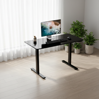Cadre de bureau électrique réglable en hauteur à moteur unique personnalisé avec fonction de mémoire, table de levage en métal pour s'asseoir et se lever