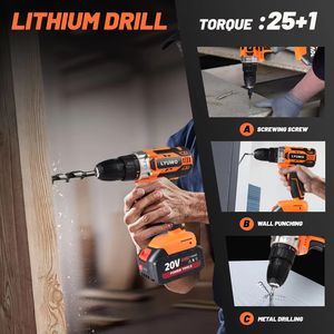 Taladro <span class=keywords><strong>de</strong></span> impacto profesional recargable inalámbrico delgado mini a batería con portabrocas <span class=keywords><strong>de</strong></span> bloqueo automático <span class=keywords><strong>de</strong></span> 10 mm máx. OEM personalizable para terrazas - Product Image 2