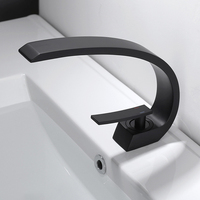 Robinet de salle de bain en laiton robinet d'évier mitigeur mitigeur froid et chaud belle conception de courbe