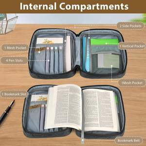 Échantillon gratuit Grande housse de protection pour Bible avec poignée durable - Sac de transport pour Bible, étui de journal pour femmes de bonne qualité - Product Image 3
