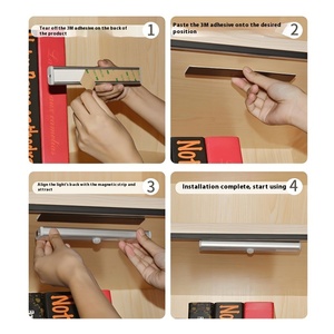 Lámpara <span class=keywords><strong>LED</strong></span> de Noche con Inducción USB, Lámpara Inteligente para Gabinete, Control por Wifi, Material ABS, Estilo Moderno y Simple, para Dormitorio, Mesita de Noche, Hogar - Product Image 4