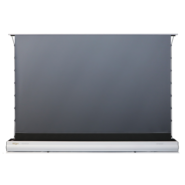 100inch Motorized Electric Floor Rising Pull up Alr Projection Screen with the PET Crystal for the 3d 4k Projector