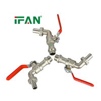 Robinet d'arrêt en laiton IFAN Factory 1/2" 3/4" pour jardin, extérieur, machine à laver
