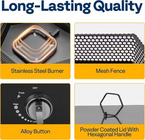 High Quality Stainless Steel Propane Gas <strong>Fire</strong> <strong>Pit</strong> with 58000BTU Power for Outdoor <strong>Camping</strong> - Product Image 6