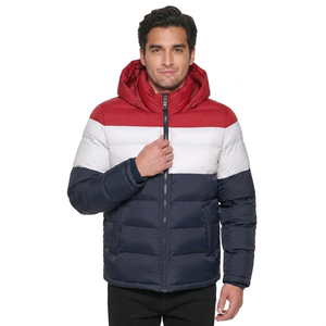 Chaqueta acolchada de invierno personalizada OEM para hombre, prendas de vestir informales con cuello levantado, abrigos acolchados de alta calidad para hombre - Product Image 1