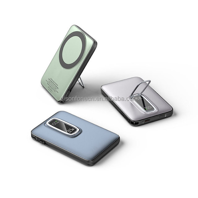 10000mAh Magnetic Wireless Portable Charger Built-in Cable Power Bank 22.5W PD Fast Charging 5000mAh PowerBank with LED Display