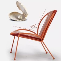 Chaises de loisirs d'extérieur en métal minimalistes modernes - Durables et empilables pour hôtel, jardin, balcon et terrasse