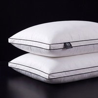 Matelas à soutien ferme blanc |   Coussin de qualité hôtelière en alternative au duvet, avec soufflets, garnissage moelleux et volumineux, certifié Oeko-Tex, idéal pour les dormeurs latéraux