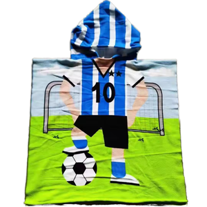 Poncho de microfibra Toallas de playa Diseño personalizado Verano Playa Usable Dibujos animados Impreso Niños Estilo tropical - Product Image 2