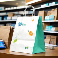 Sacs cadeaux de luxe en papier kraft Labubu de bonne qualité avec poignées en corde torsadée, taille et couleur personnalisables, matériaux recyclés pour bougies